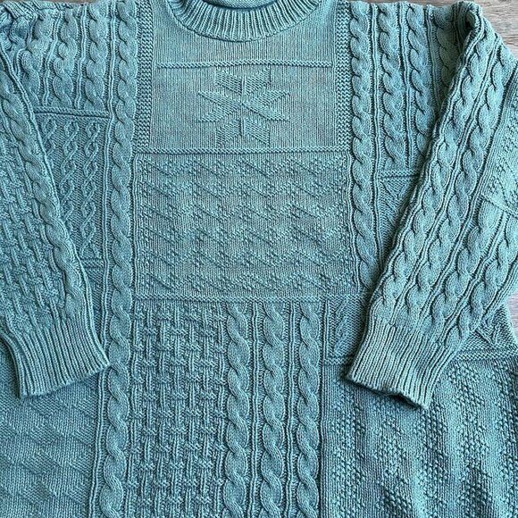 Vintage Van Heusen For Her Cable Knit Sweater Christmas Cottagecore USA - Picture 4 of 5